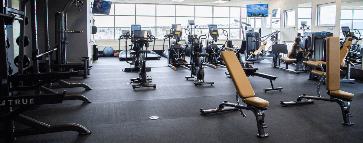 The weight lifting section at Cottonwood Creek YMCA gym